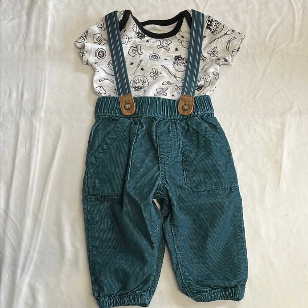 6M Harry Potter onesie and Carters Corduroy pants